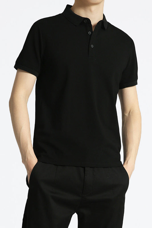 Classic Short Sleeve Polo Shirt - Black