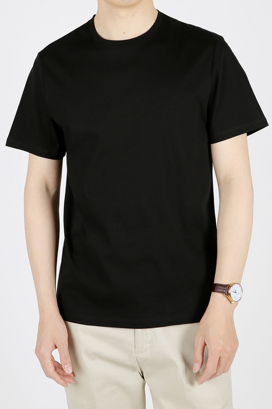 Crew Neck Short Sleeve T-Shirt - Black